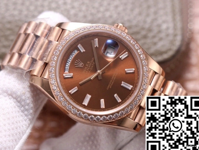 Diamond Dial Chocolate M228345RBR-0006 Factory Day-Date Rolex Color EW 0329